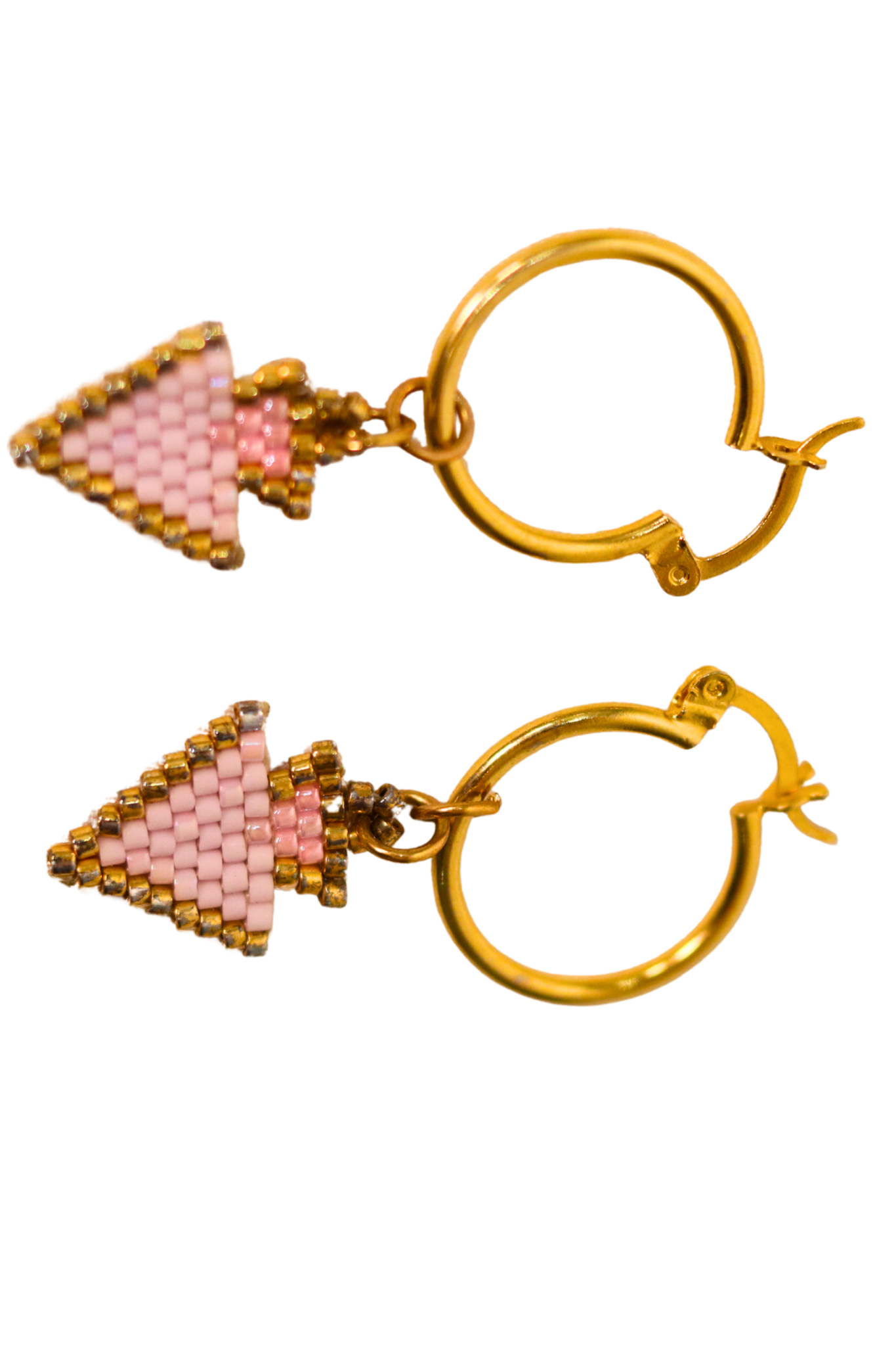 Aretes Triangulos Rosa