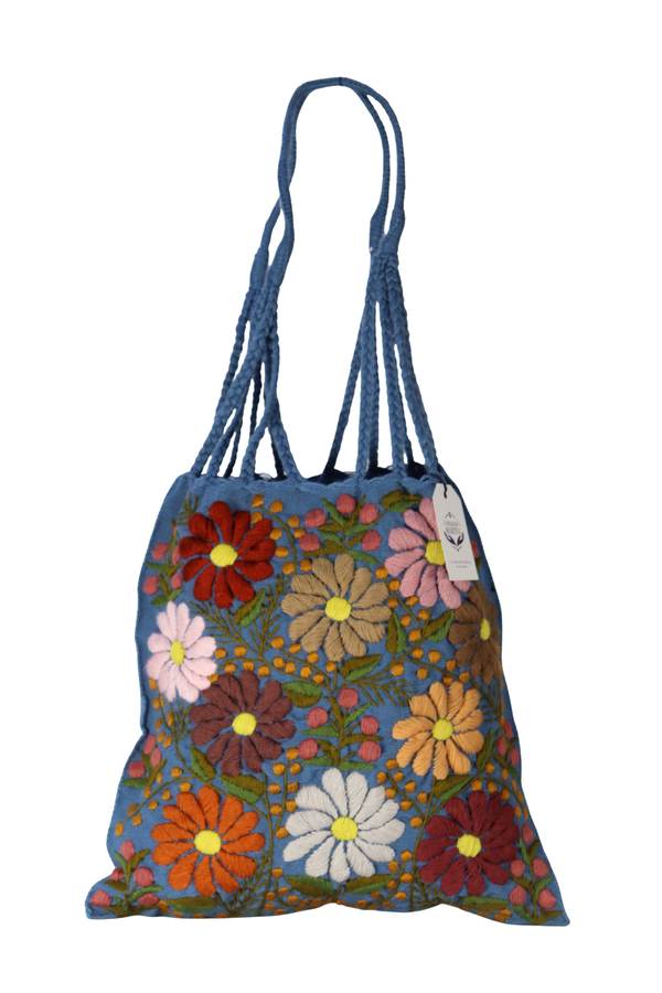 Bolsa Bordada Azul