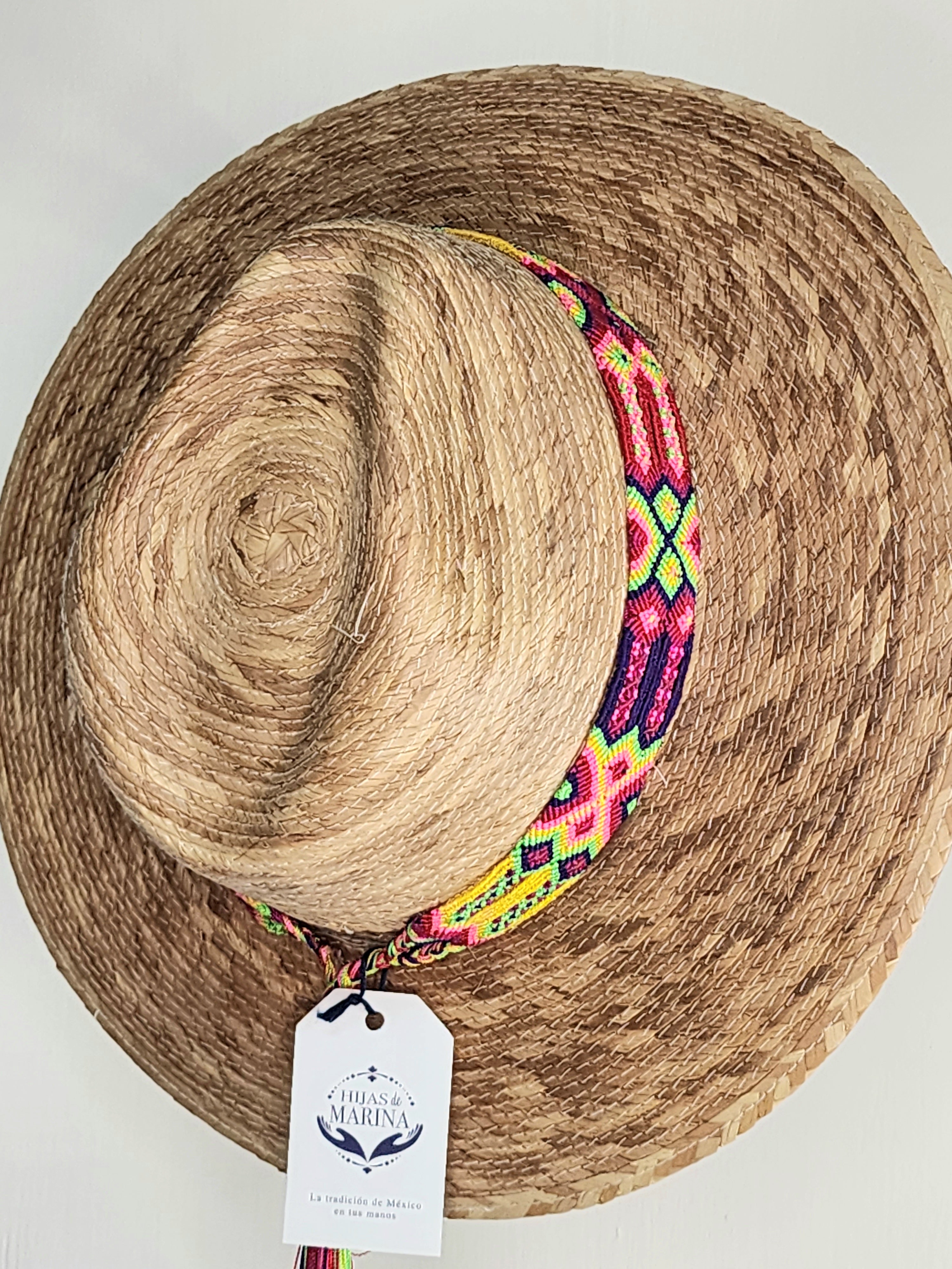 Sombrero grande - Verde / Rosa / Amarillo