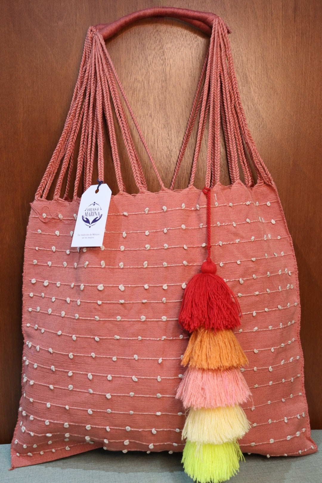 Bolsa Rosa pompones