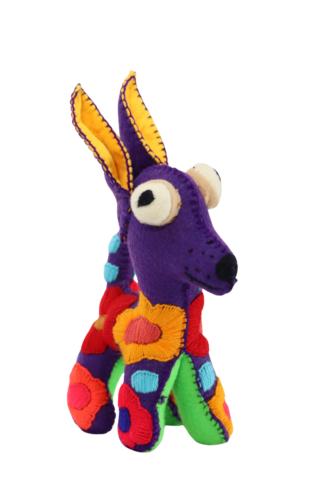 Perro morado bordado