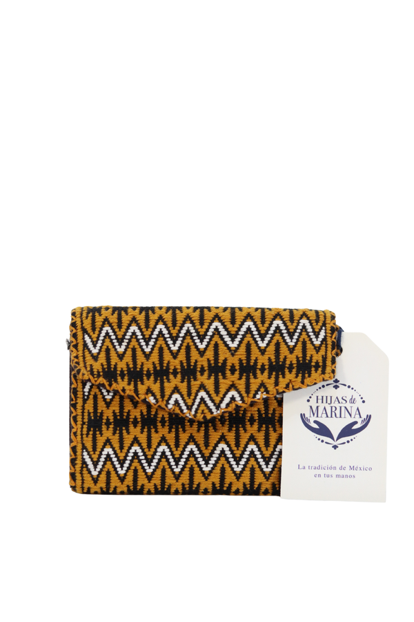 Monedero Chiapas Mostaza/ Negro / Blanco