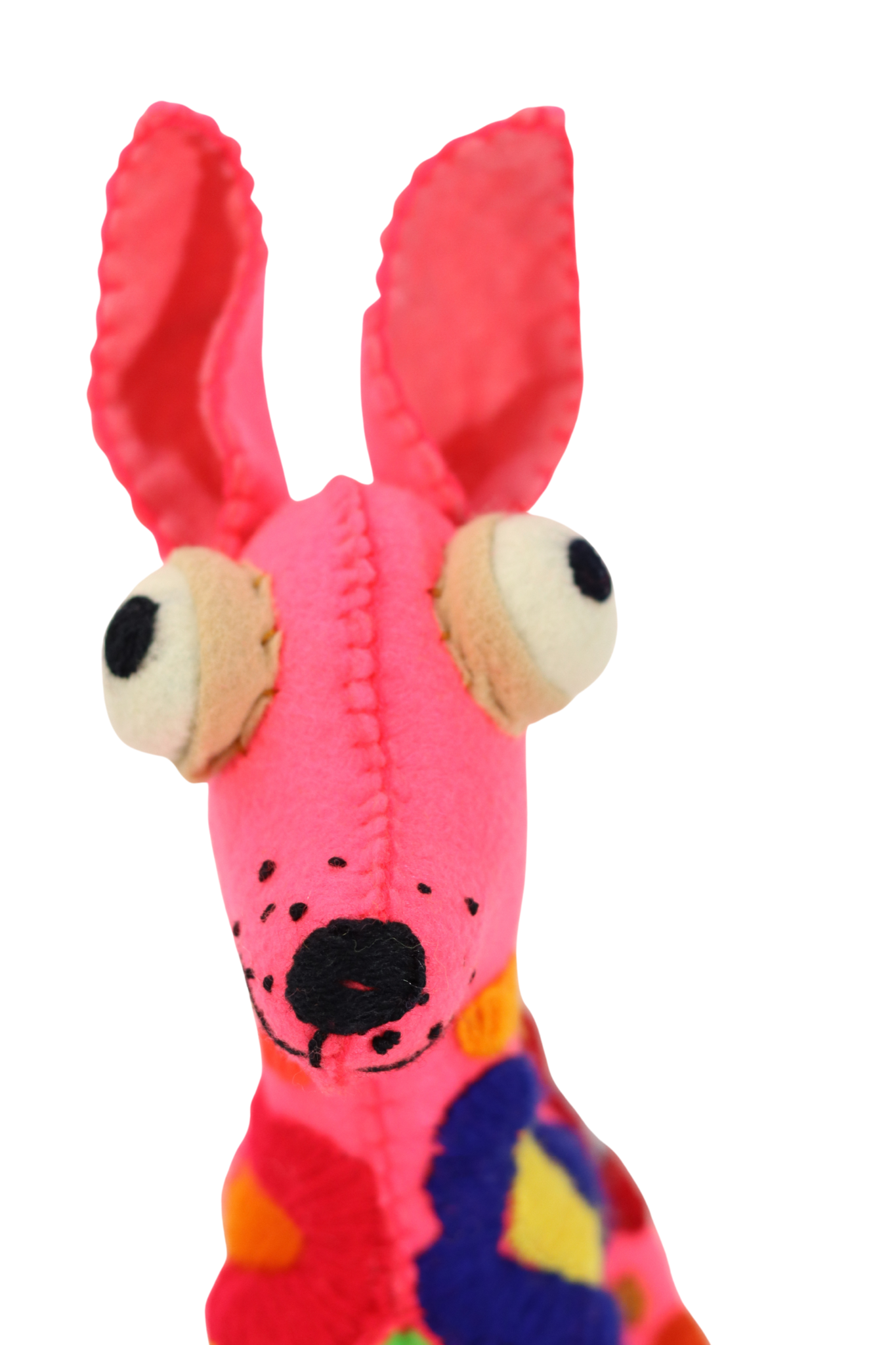 Perro rosa bordado